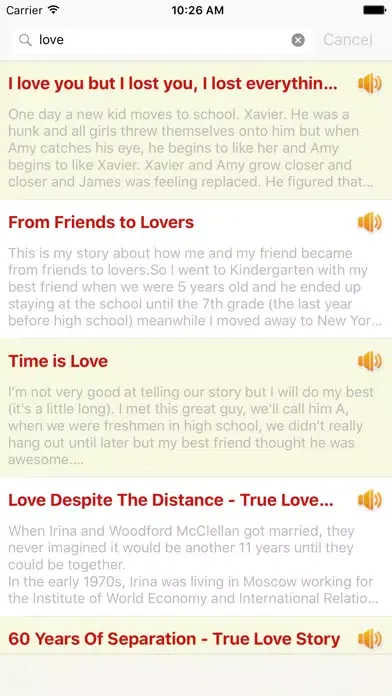 Audio Love Story Classic Romantic Offline Screenshots