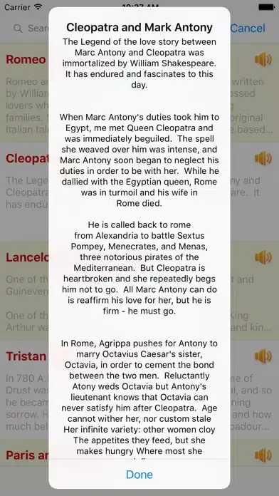 Audio Love Story Classic Romantic Offline Screenshots