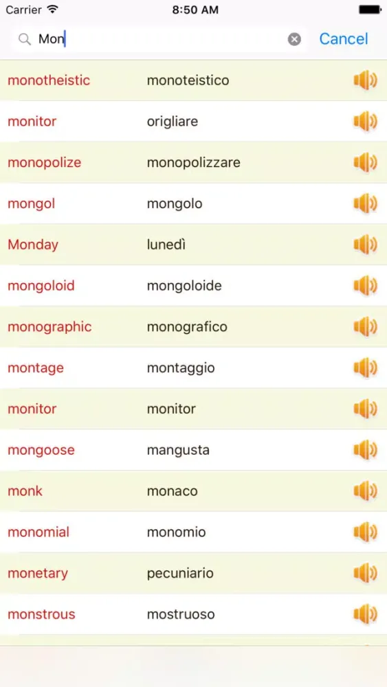 Capturas de tela do English Italian Dictionary Offline Free