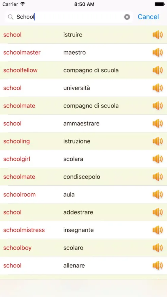 Capturas de tela do English Italian Dictionary Offline Free