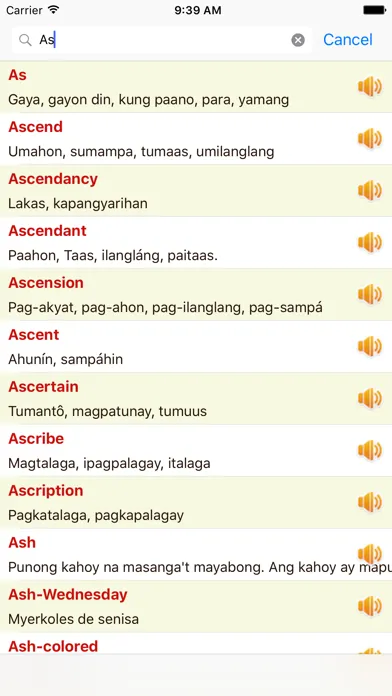 English Tagalog Dictionary Offline Free Ekran Görüntüleri