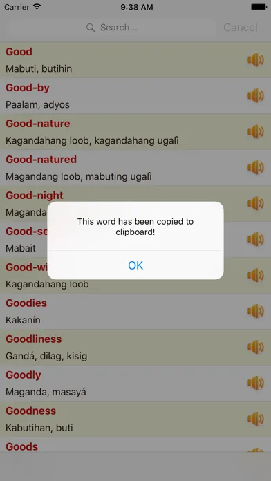 English Tagalog Dictionary Offline Free Ekran Görüntüleri