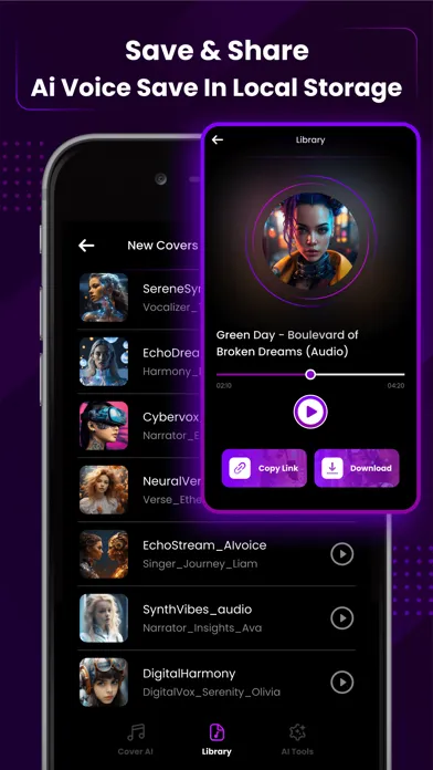 ภาพหน้าจอของ AI Music & AI Cover Songs