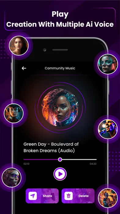 ภาพหน้าจอของ AI Music & AI Cover Songs