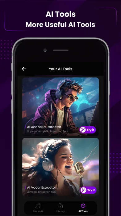 ภาพหน้าจอของ AI Music & AI Cover Songs