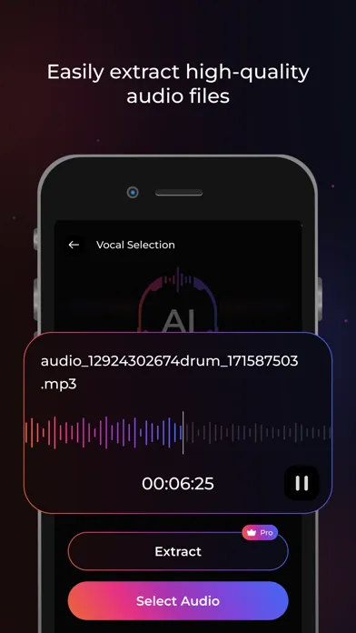 Capturas de tela do Vocal Remover AI Music & Voice