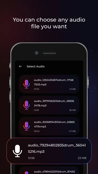 Capturas de tela do Vocal Remover AI Music & Voice