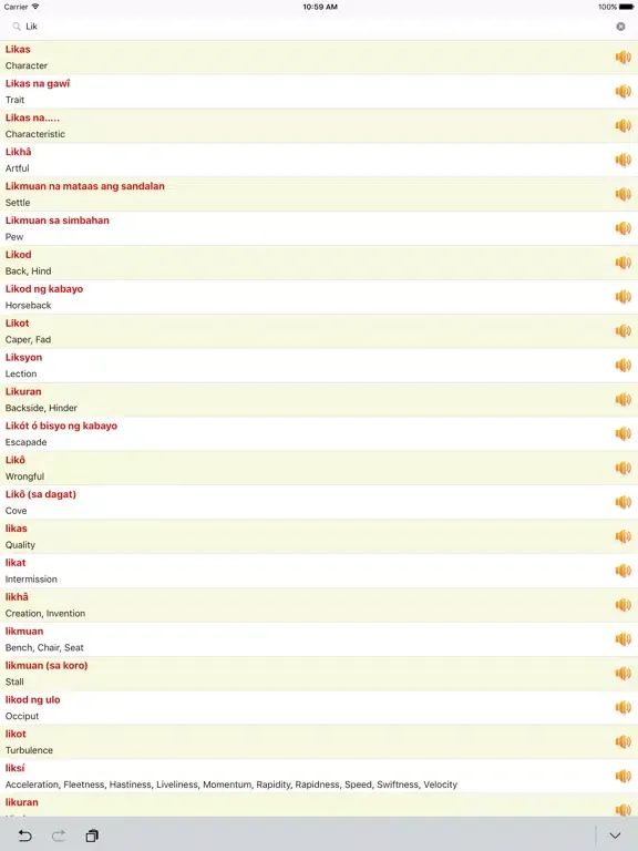 Zrzuty ekranu Tagalog to English Dictionary Offline New Free iPad 