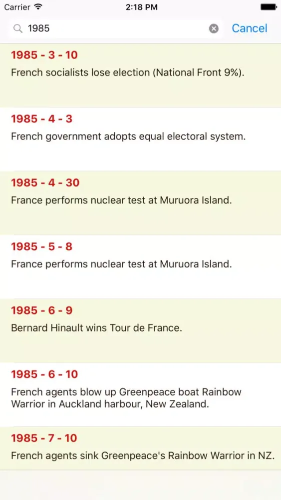 Capturas de tela do Timeline of France history expert offline