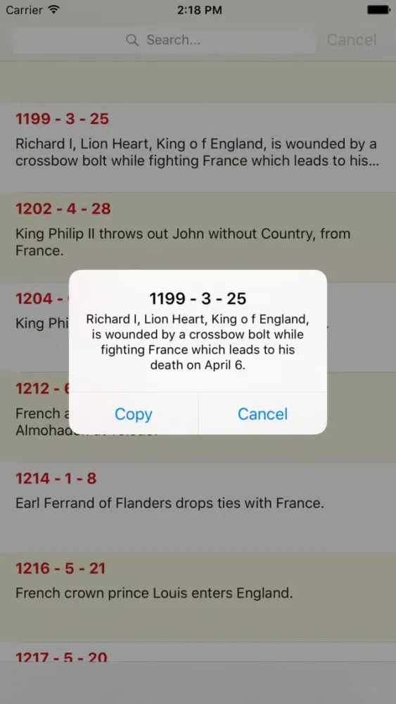 Capturas de tela do Timeline of France history expert offline