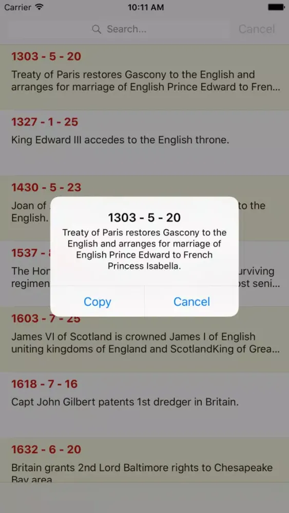 Zrzuty ekranu Timeline of United Kingdom history expert - UK