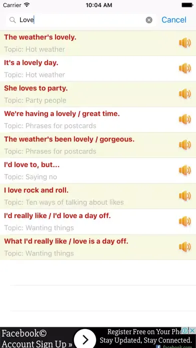 Screenshot di 1200 Useful English Expressions Offline Free