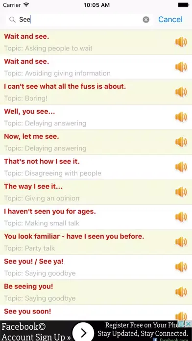 Screenshot di 1200 Useful English Expressions Offline Free