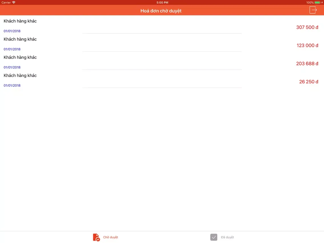 Tangkapan skrin E Invoice iPad 