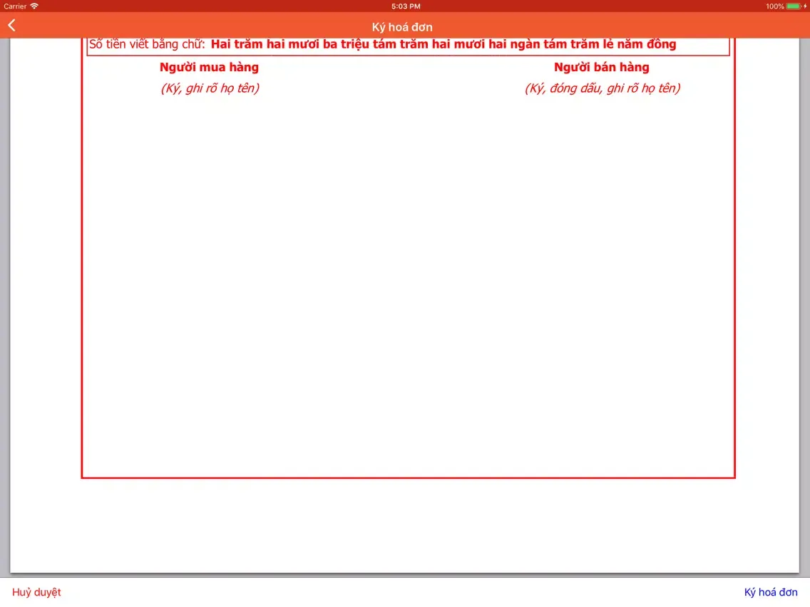 Tangkapan skrin E Invoice iPad 