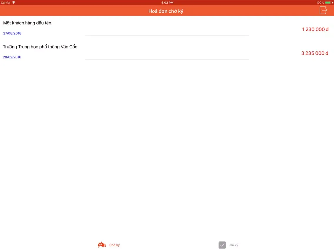 Tangkapan skrin E Invoice iPad 