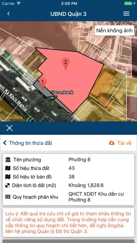 Thông tin quy hoạch Quận 3 স্ক্রিনশট
