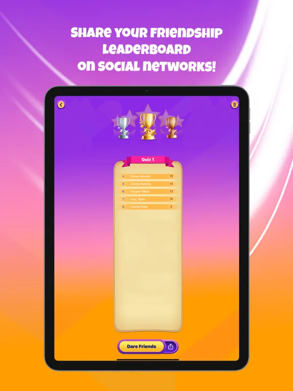 Friends Quiz & Friendship Test iPad  스크린샷