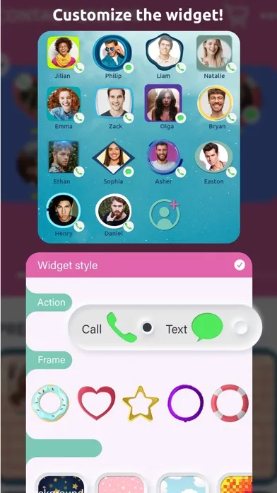Capturas de pantalla de Favorite Contacts Widget Maker
