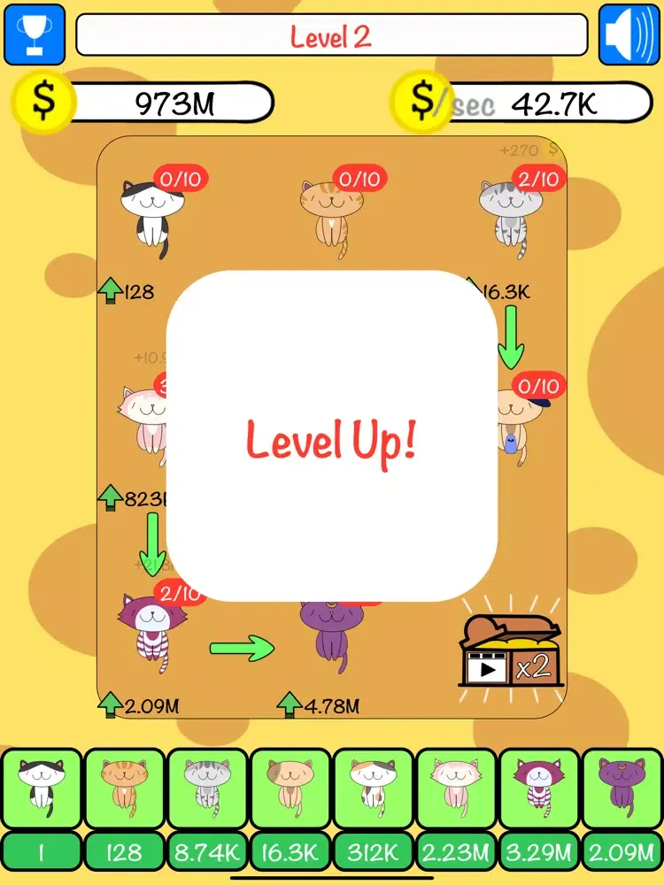 Combo Cats: Upgrade & Combine iPad  Screenshots