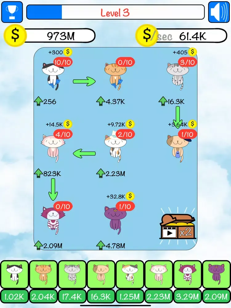 Combo Cats: Upgrade & Combine iPad  Screenshots