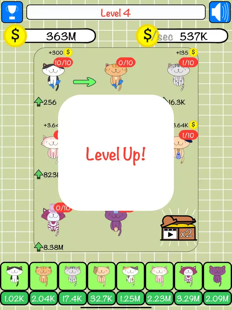 Combo Cats: Upgrade & Combine iPad  Screenshots
