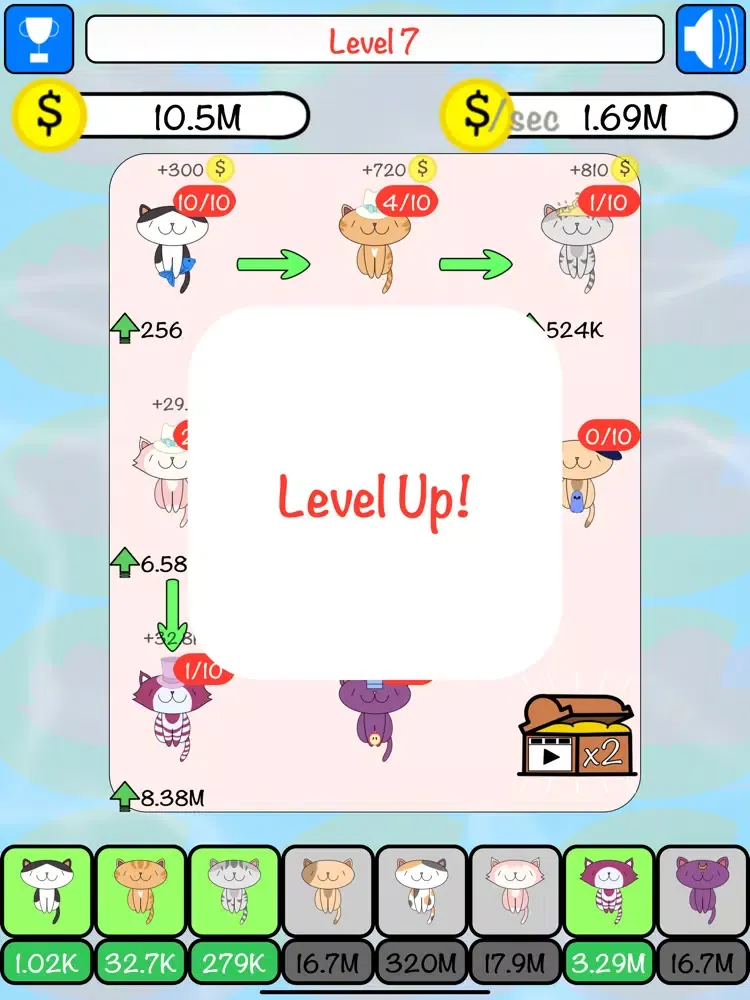 Combo Cats: Upgrade & Combine iPad  Screenshots