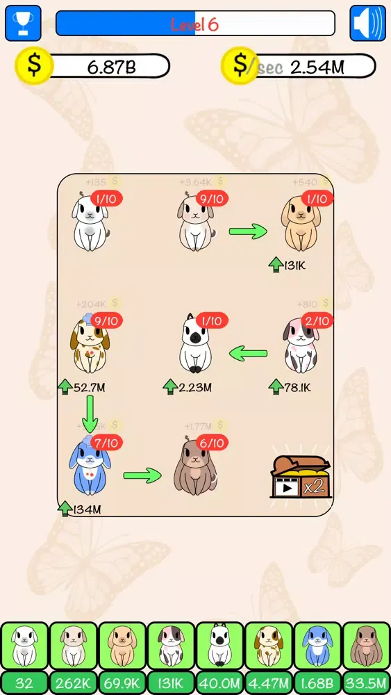 Tangkapan skrin Combo Hares: Upgrade & Combine