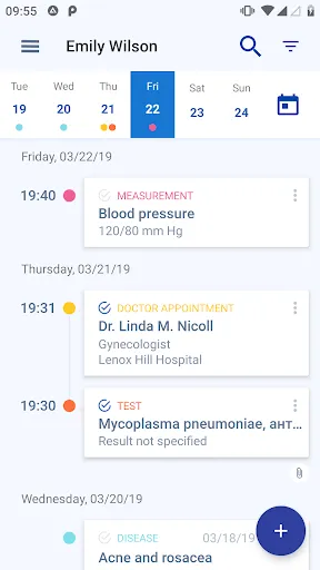 Capturas de pantalla de Medical records