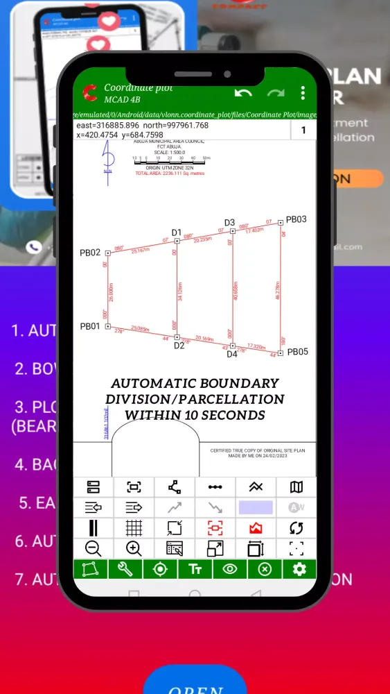 Coordinate Plot Screenshots
