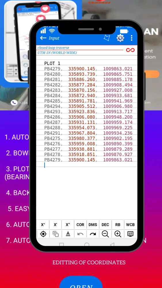 Coordinate Plot Screenshots