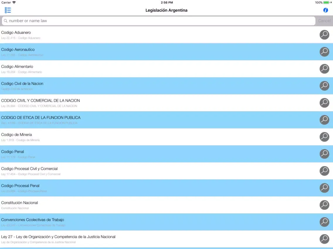 صور Legislación Argentina (Leyes) iPad 