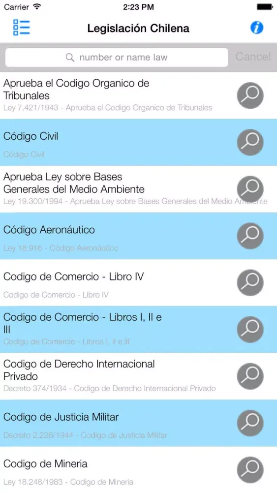 Legislación Chilena スクリーンショット