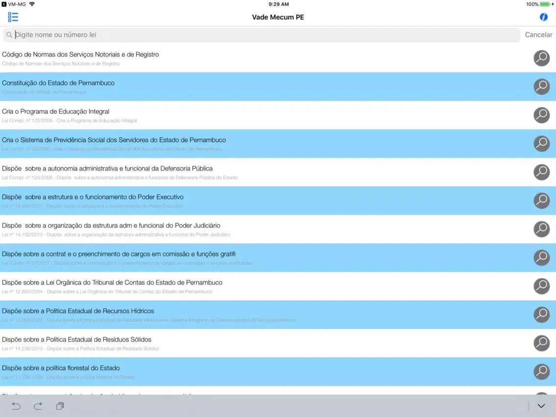 Captures d'écran de Vade Mecum Pernambuco iPad 