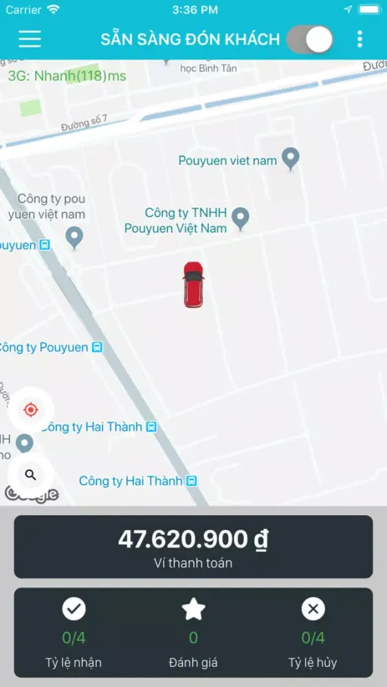 Tangkapan layar DALAT TAXI Driver
