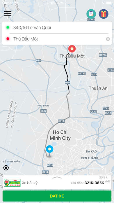 ภาพหน้าจอของ Taxi Lê Hoàng
