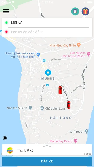Tangkapan skrin Taxi Mũi Né