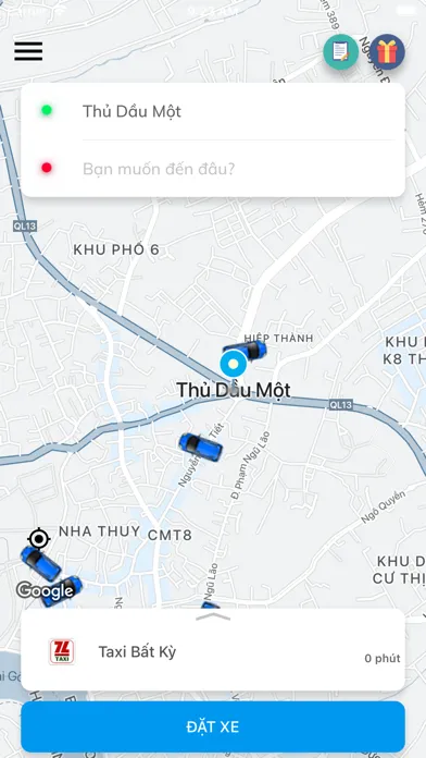 Ảnh chụp màn hình của Taxi Thắng Lợi