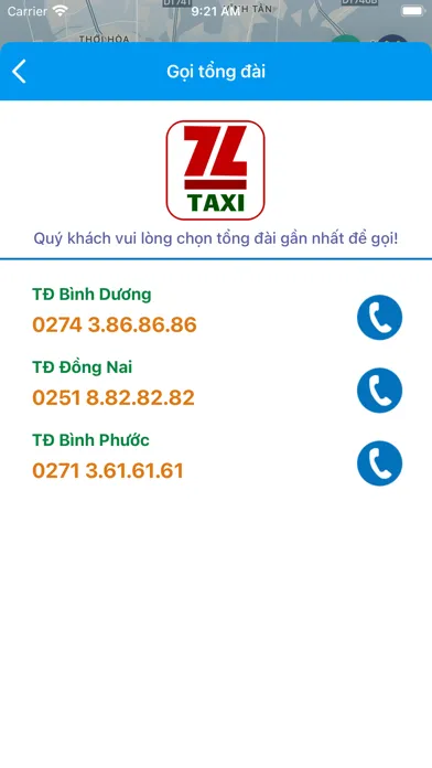 Ảnh chụp màn hình của Taxi Thắng Lợi