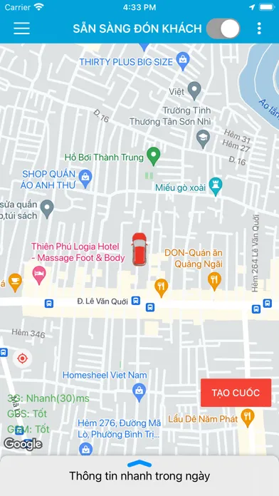 Ảnh chụp màn hình của Taxi Thanh Hà Driver
