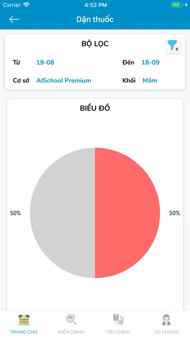 Screenshot di Megakids Quản Lý