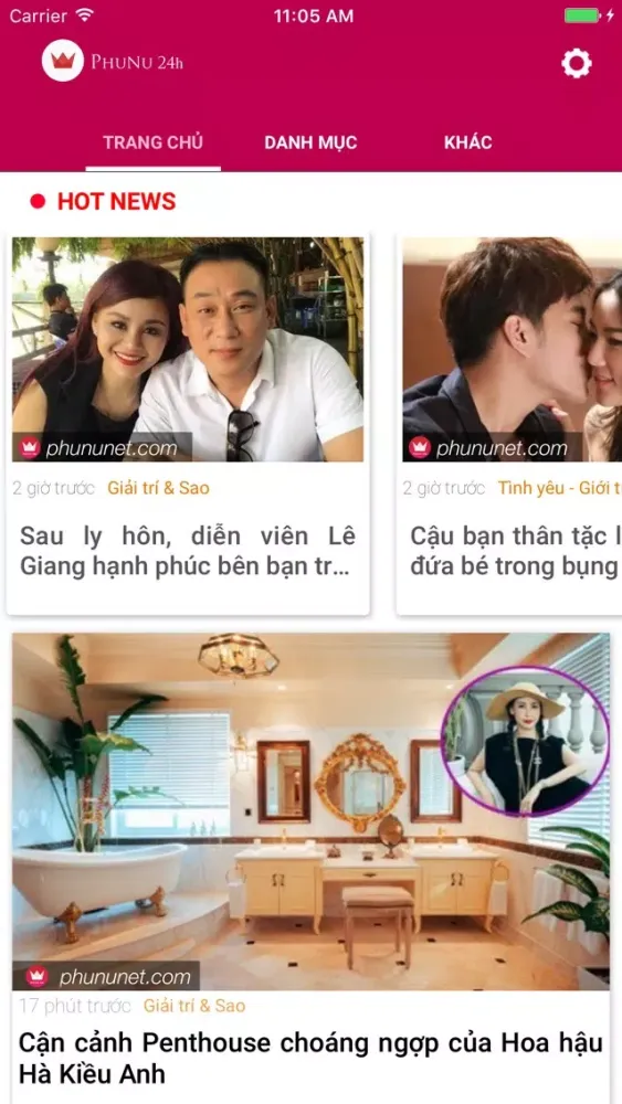 Capturas de tela do PhuNu24h - Mạng xã hội phụ nữ