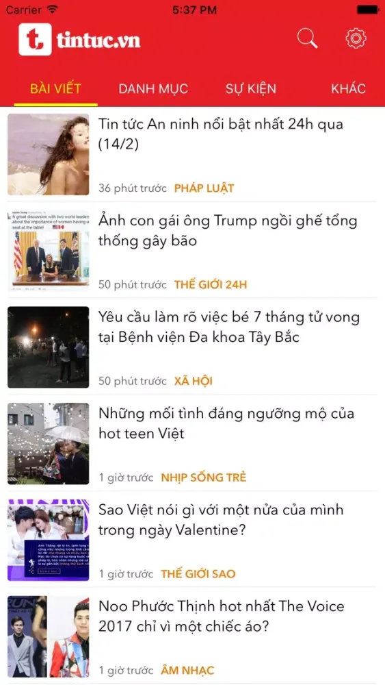 Скриншоты Tin Tức - Đọc báo online 24h
