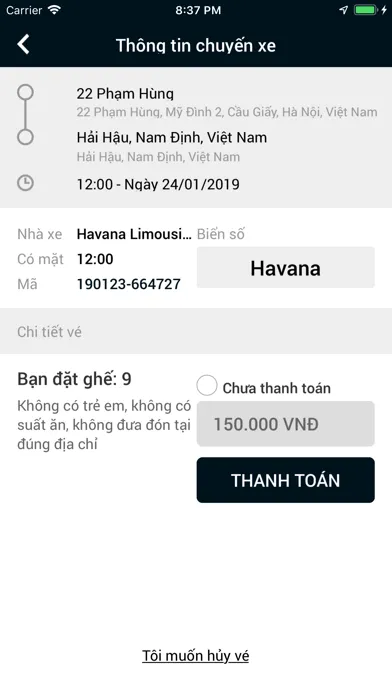 Tangkapan layar Havana Limousine