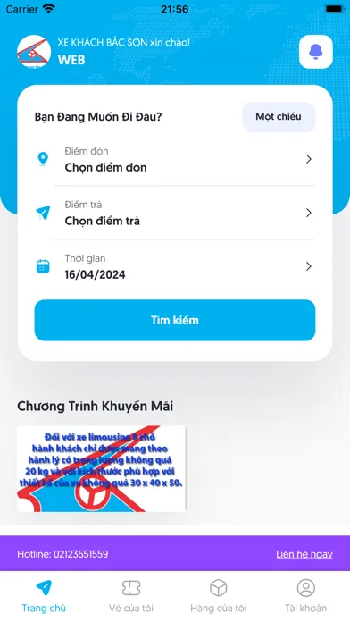 Đặt vé xe Bắc Sơn應用截圖