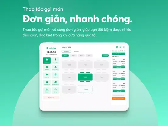 Tangkapan skrin mSeller FnB - Bán hàng iPad 