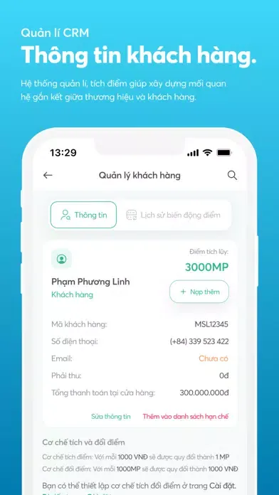 Tangkapan skrin mSeller FnB - Bán hàng