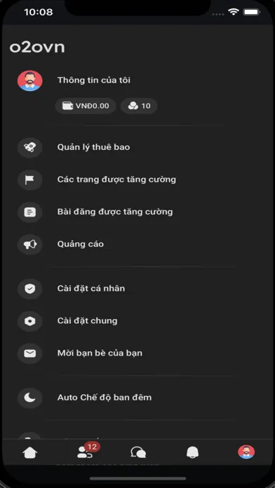 Screenshot di VPS Social