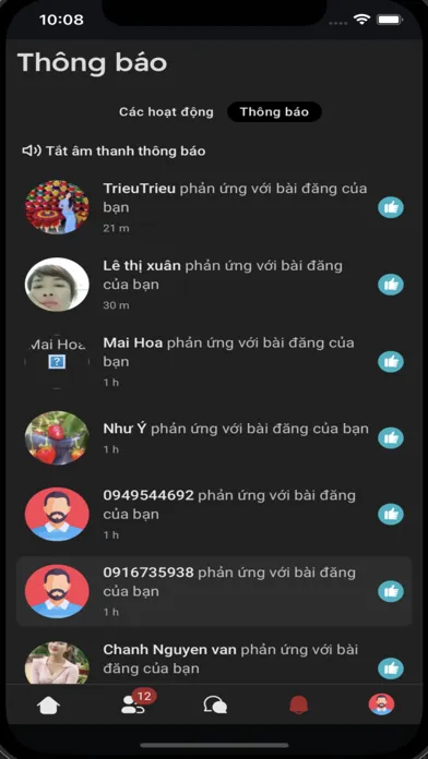 Screenshot di VPS Social