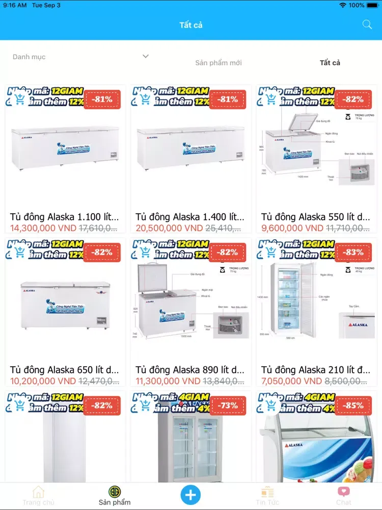 Ảnh chụp màn hình của ĐIỆN MÁY SÀI GÒN iPad 